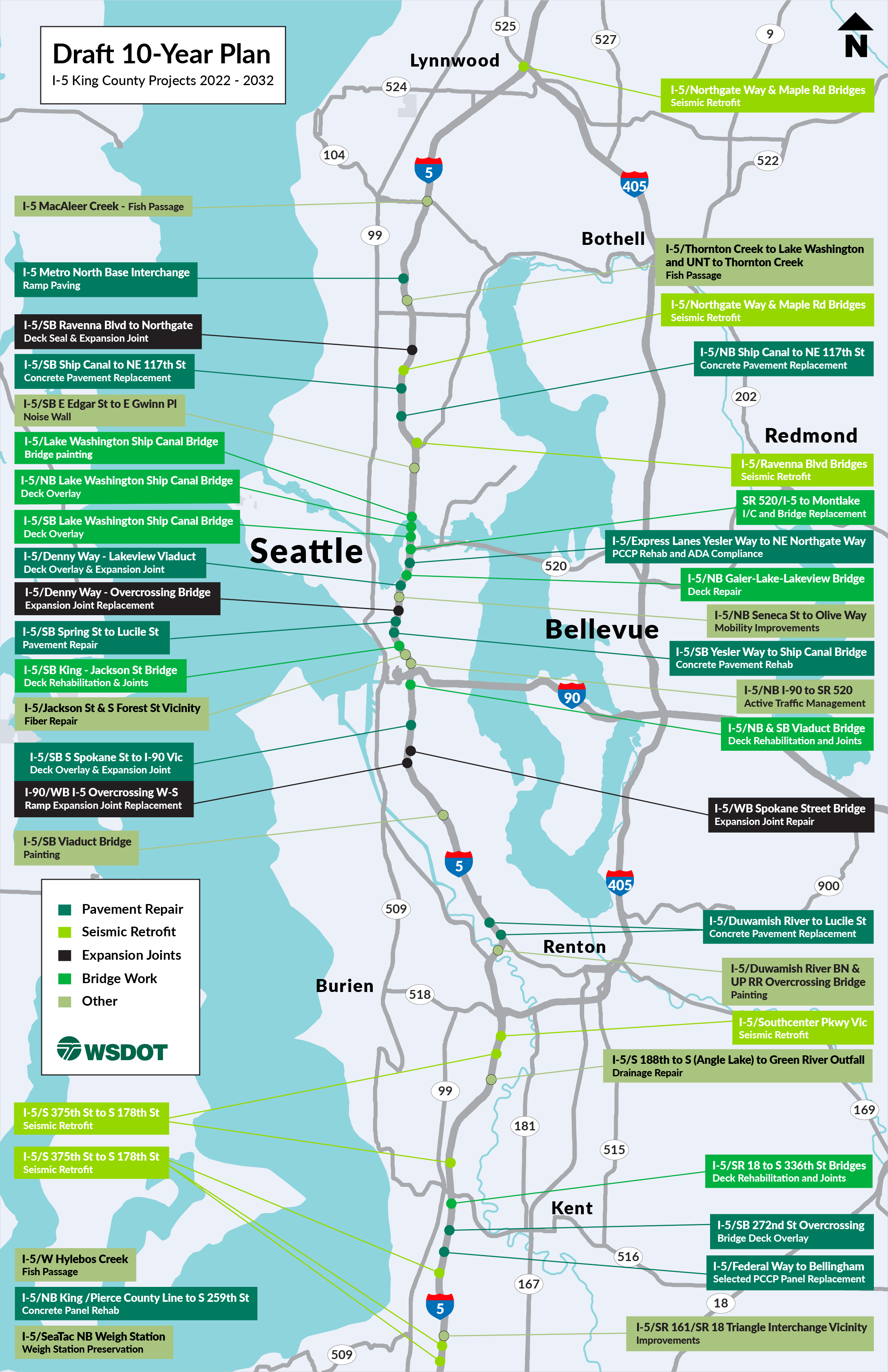 map of i 5 corridor from seattle northbound        <h3 class=